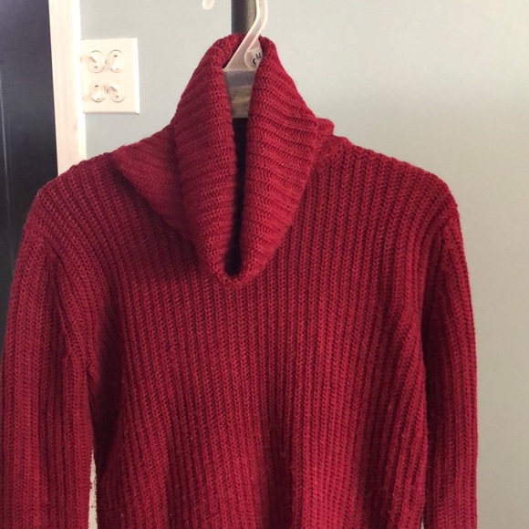 Cranberry Turtleneck Sweater 
